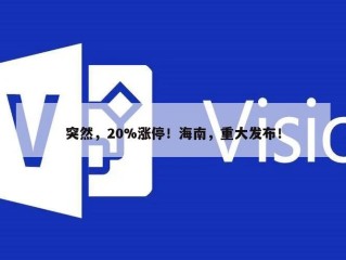 突然，20%涨停！海南，重大发布！